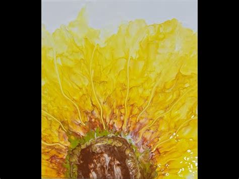 23 Acrylic Paintpouring Abstract Sunflower YouTube