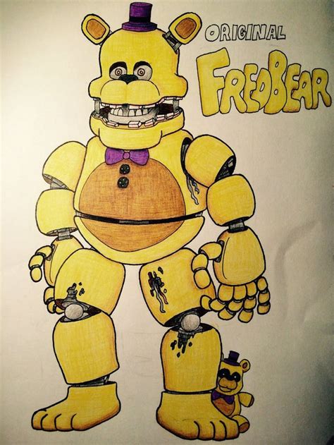 Original Fredbear by DrGoldenstar | Fnaf drawings, Fnaf coloring pages