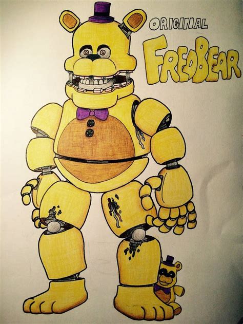 Original Fredbear By DrGoldenstar Fnaf Drawings Fnaf Coloring Pages Fnaf