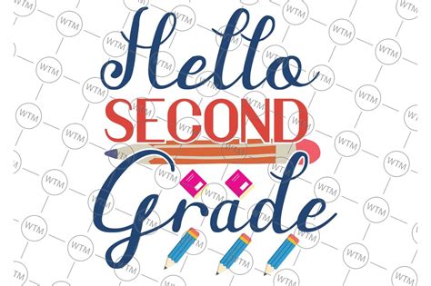 Hello Second Grade Svg Back To School Svg Kids 2nd Grade Svg Teacher
