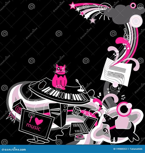 Crazy Music Stock Vector Illustration Of Objects White 19988553