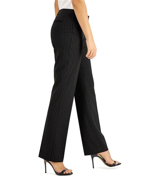 Anne Klein Pinstriped Flare Leg Pants And Reviews Pants And Capris
