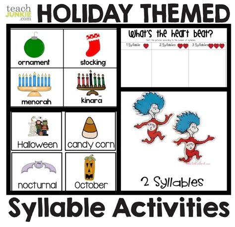 Syllables - 8 Easy to Print Activities - Teach Junkie