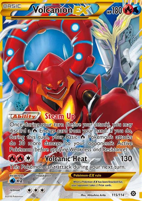 Volcanion Ex 115 Steam Siege 2016 Pokemon Card