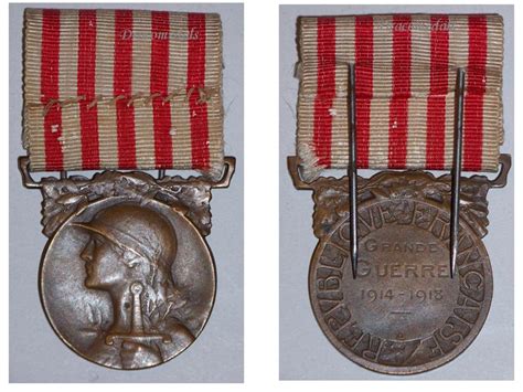 France French Ww1 Military Medal Commemorative War 1914 1918 Etsy