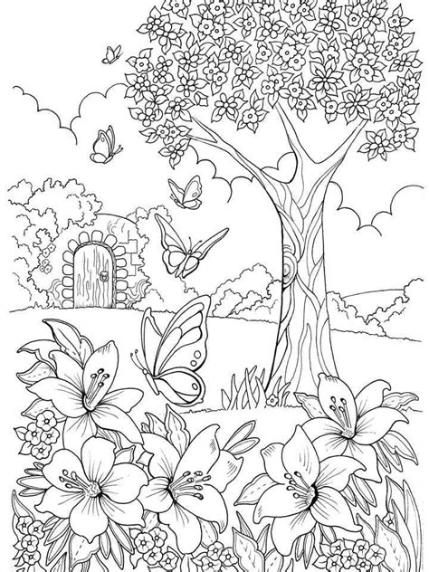 Printable Beautiful Landscape Coloring Page Download Print Or Color