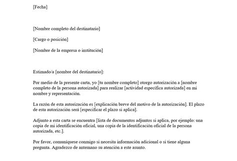 Otra Persona Modelo De Carta De Autorizacion Para Retirar Documentos