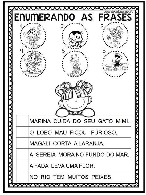 Atividade De Alfabetização Com Frases Educa