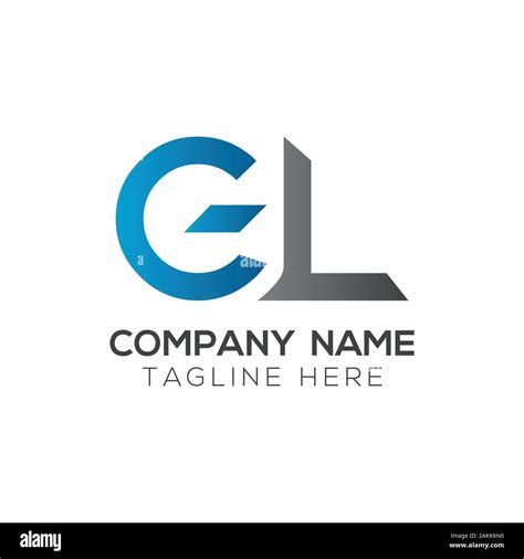 Initial Gl Letter Linked Logo Gl Letter Type Logo Design Vector
