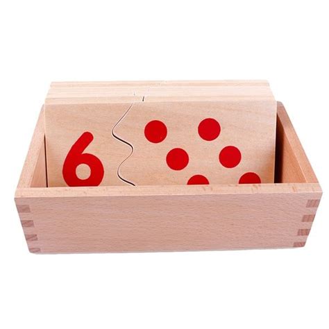 Wooden Montessori Mathematics Material 1 10 Number Puzzles Kids Early