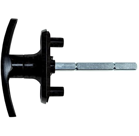 Wickes Cardale Garage Door T Bar Black Locking Handle