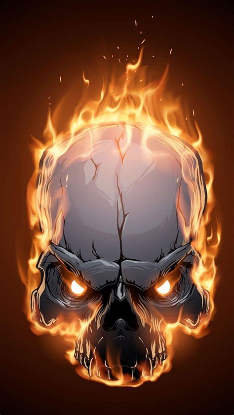 Skulls And Flames Wallpaper