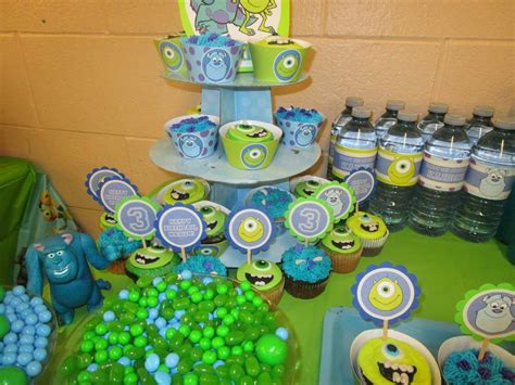 Monsters Inc And Monsters University Birthday Party Ideas Photo 19 Of 22 Cupcake Party