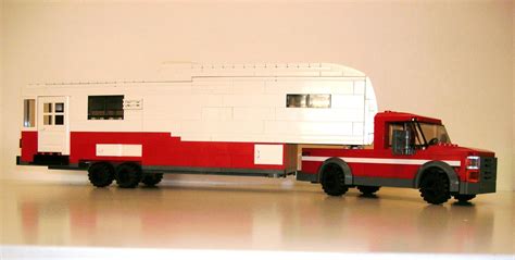 Red Pickup N 5th Wheel Camper Lego Truck Lego Building Instructions