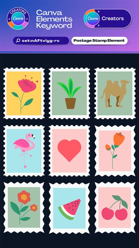 Canva Elements Keyword Postage Stamp Element Set NAFtviyg Rc Note