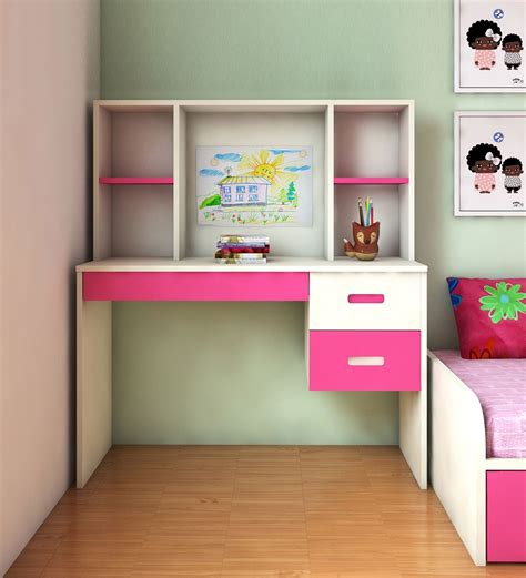 Are you planning to buy study table for your kid? Buy Tiara Study table In Ivory & Barbie Pink Colour By ...