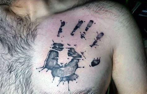 60 Handprint Tattoo Designs For Men Impression Ink Ideas Tattoo Designs Men Tattoos Father