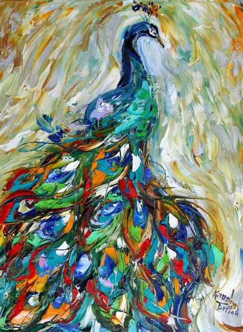 Peacock Oil Paintings Classic Vintage Canvas Painting Poster Diy Wall