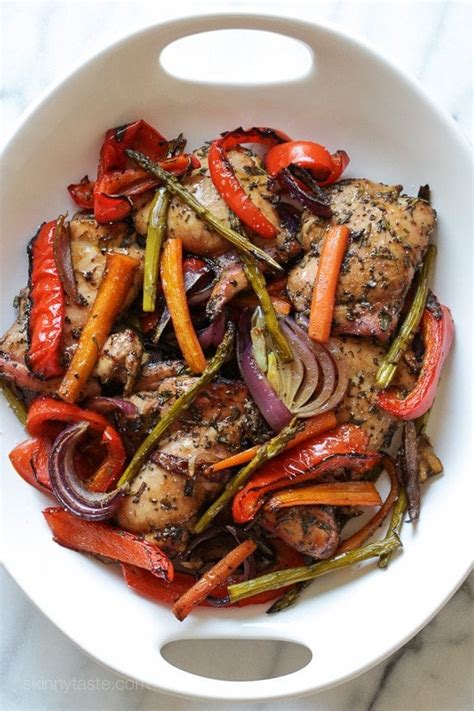 Balsamic Chicken With Roasted Vegetables Recipe