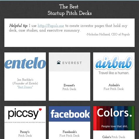 Pitch deck graphic design · pitch deck design experts The Best Startup Pitch Decks