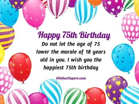 35 Best 75th Birthday Wishes And Messages