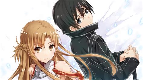 Sword Art Online Kirigaya Kazuto Yuuki Asuna Anime Couple Wallpaper