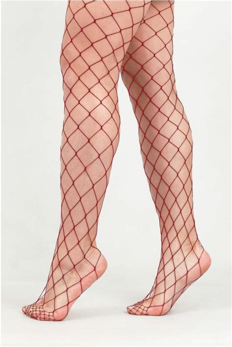 Red Fishnet Tights