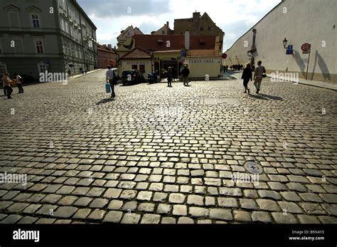 Cobblestones Street In Prague Stock Photo Alamy
