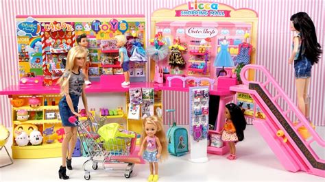 Barbie And Chelsea Go Shopping Toy Store Candy Shop And School Supplies