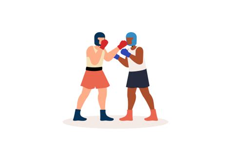 Boxing Sport Illustration Concept Vector Graphic By Deemka Studio