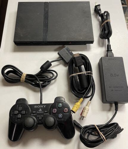 Sony Playstation 2 Ps2 Slim Console Bundle Scph 75001 Testedworking Ebay