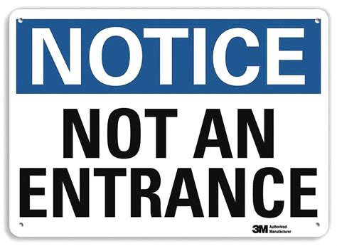 Lyle Entrance Sign Not An Entrance Sign Header Notice Plastic 7 In
