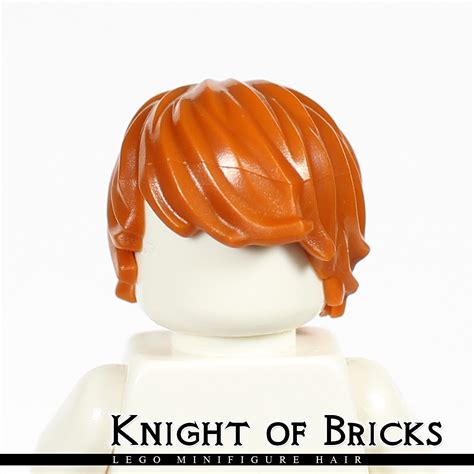 Lego Minifigure Hair Dark Orange 87991 Male Boy Tousled Side Part Swept