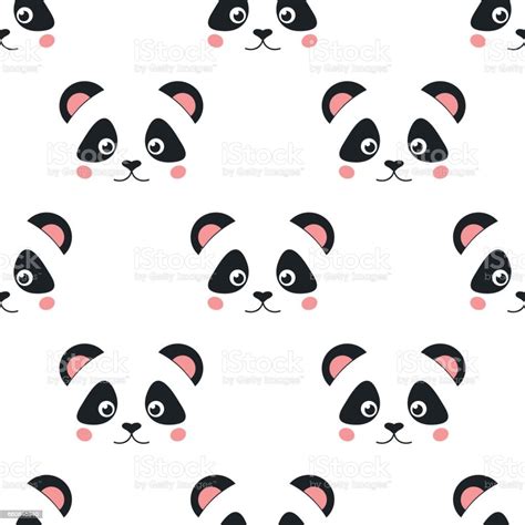 Vetores De Cara De Panda Bonito Papel De Parede Sem Emenda Vetor De