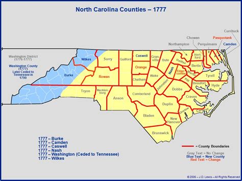 Uncover The Historical Counties Of 18th Century North Carolina