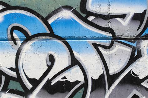 Blue Graffiti Sfeervolle Canvasprints Photowall