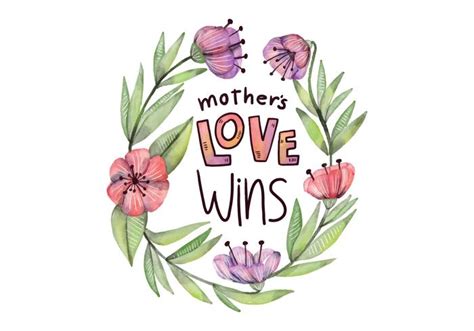 The flowers usually bloom for about eight hours, so a large degree of movement is compressed into a few seconds. Cute Mother's Day Quote With Flowers And Leaves Watercolor ...