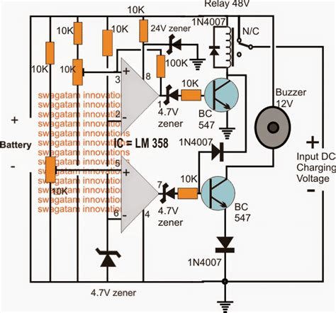 48v Solar Battery Charger Circuit With Highlow Cut Off Homemade