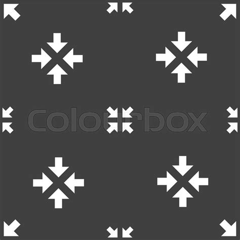 Exit Full Screen Icon Sign Seamless Stock Vector Colourbox
