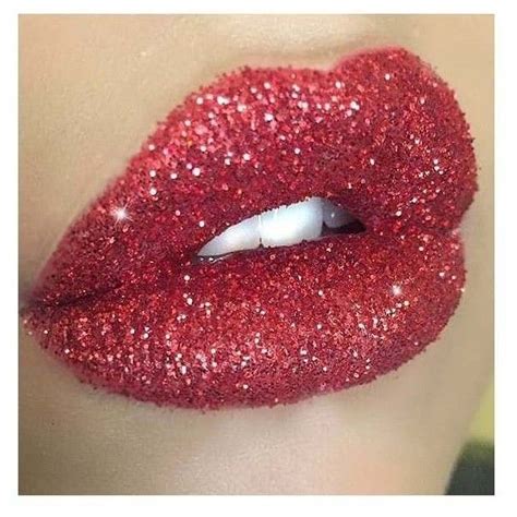 Sexy Red Glitter Lipstick Lips Telegraph