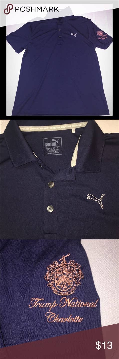 Puma Blue Trump National Youth Golf Shirt Size M Golf Shirts Shirt