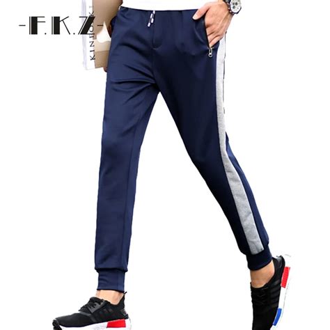 Fkz New Design Men Pants Clothing Sweatpants Stripe Joggers Drawsting