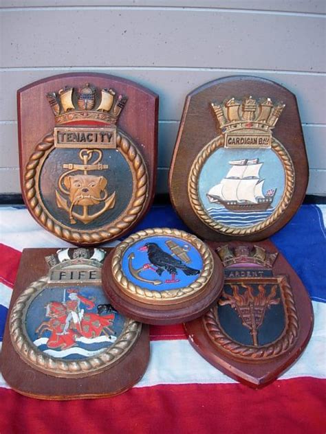 Vintage Maritime Royal Navy Ships Badges