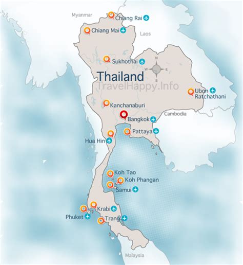 Thailand Tourist Map Islands