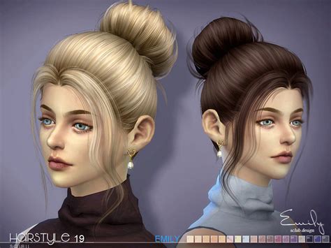The Sims Resource Emily N19 Hair By S Club Sims 4 Hairs