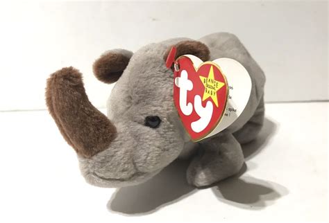 Ty Beanie Babies Spike The Rhino Rare With Errors On Tag