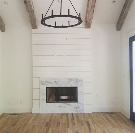 See more ideas about shiplap fireplace, fireplace, fireplace built ins. shiplap with marble | Shiplap fireplace, Fireplace, Linear ...