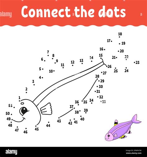 Dot To Dot Game Draw A Line For Kids Activity Worksheet Coloring