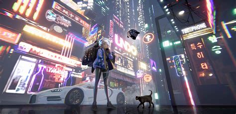 Anime Girl City Wallpapers Wallpaper Cave