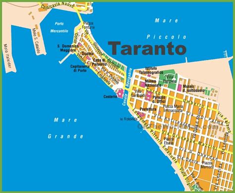 Taranto Tourist Map